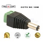 CCTV DC 10M Pro.fi.con male plug οικονομικό βύσμα αρσενικό ίσιο φις για κάμερες, μικρόφωνα και καταγραφικά (dvr) με κλέμα και βίδες